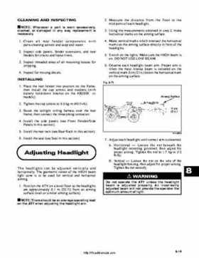 2000 Arctic Cat ATV Factory Service Manual, Page 307
