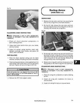 2001 Arctic Cat ATVs factory service and repair manual, Page 358