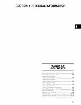 2003 Arctic Cat ATVs from 250cc to 500cc Service Manual, Page 2