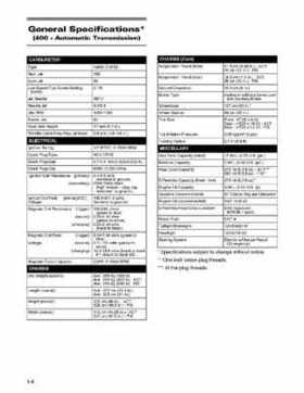 2003 Arctic Cat ATVs from 250cc to 500cc Service Manual, Page 5