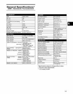 2003 Arctic Cat ATVs from 250cc to 500cc Service Manual, Page 8