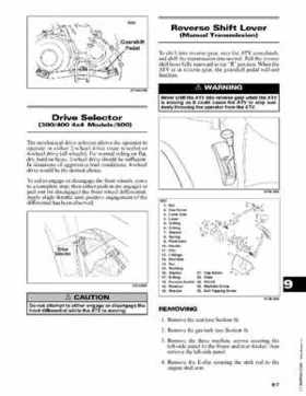 2003 Arctic Cat ATVs from 250cc to 500cc Service Manual, Page 509