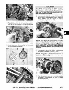 2004 Arctic Cat ATVs factory service and repair manual, Page 173