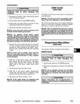 2004 Arctic Cat ATVs factory service and repair manual, Page 427