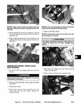 2004 Arctic Cat ATVs factory service and repair manual, Page 461