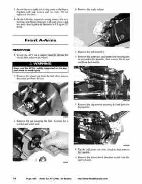 2004 Arctic Cat ATVs factory service and repair manual, Page 480