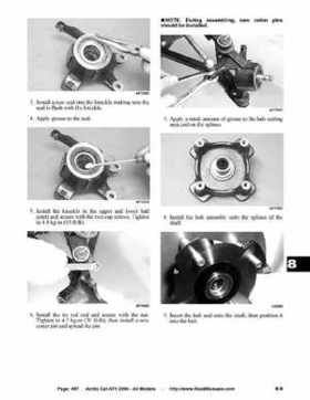 2004 Arctic Cat ATVs factory service and repair manual, Page 497