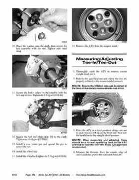 2004 Arctic Cat ATVs factory service and repair manual, Page 498