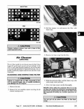 2005 Arctic Cat ATVs factory service and repair manual, Page 17