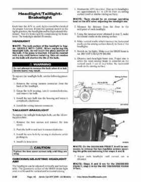 2005 Arctic Cat ATVs factory service and repair manual, Page 40