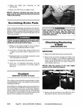 2005 Arctic Cat ATVs factory service and repair manual, Page 50