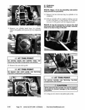 2005 Arctic Cat ATVs factory service and repair manual, Page 70