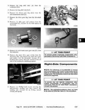 2005 Arctic Cat ATVs factory service and repair manual, Page 75