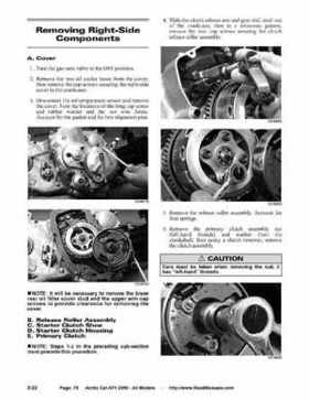 2005 Arctic Cat ATVs factory service and repair manual, Page 76