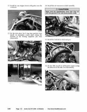 2005 Arctic Cat ATVs factory service and repair manual, Page 114