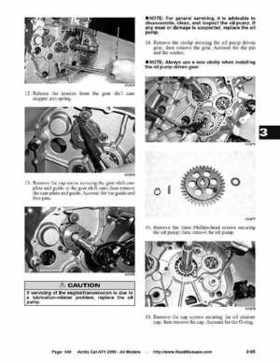 2005 Arctic Cat ATVs factory service and repair manual, Page 149