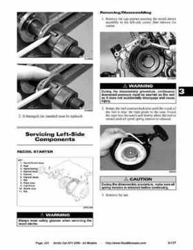 2005 Arctic Cat ATVs factory service and repair manual, Page 231