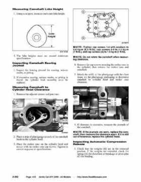 2005 Arctic Cat ATVs factory service and repair manual, Page 416