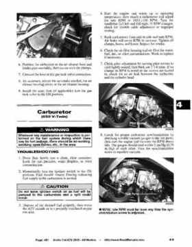 2005 Arctic Cat ATVs factory service and repair manual, Page 461