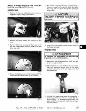 2005 Arctic Cat ATVs factory service and repair manual, Page 487
