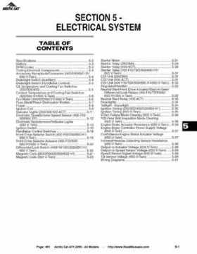 2005 Arctic Cat ATVs factory service and repair manual, Page 491