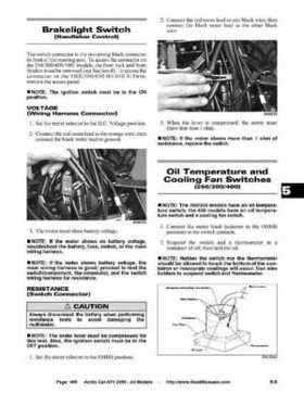 2005 Arctic Cat ATVs factory service and repair manual, Page 495