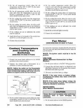 2005 Arctic Cat ATVs factory service and repair manual, Page 496