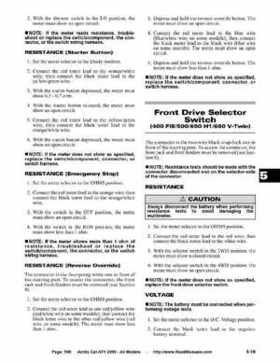 2005 Arctic Cat ATVs factory service and repair manual, Page 509