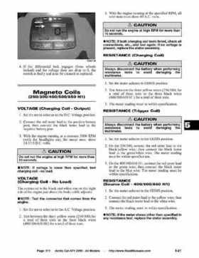 2005 Arctic Cat ATVs factory service and repair manual, Page 511