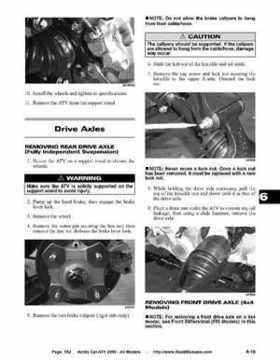 2005 Arctic Cat ATVs factory service and repair manual, Page 562