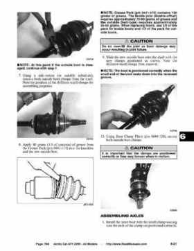 2005 Arctic Cat ATVs factory service and repair manual, Page 564