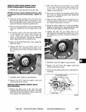 2005 Arctic Cat ATVs factory service and repair manual, Page 566
