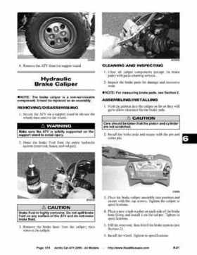 2005 Arctic Cat ATVs factory service and repair manual, Page 574