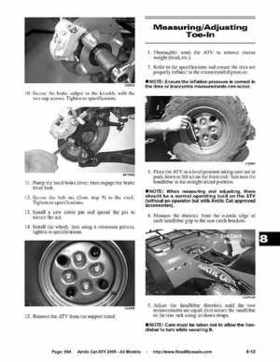 2005 Arctic Cat ATVs factory service and repair manual, Page 604