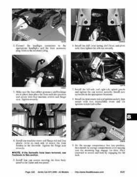 2005 Arctic Cat ATVs factory service and repair manual, Page 622