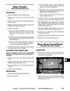 2005 Arctic Cat ATVs factory service and repair manual, Page 626