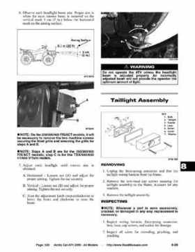 2005 Arctic Cat ATVs factory service and repair manual, Page 630