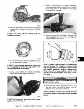 2006 Arctic Cat ATVs factory service and repair manual, Page 449