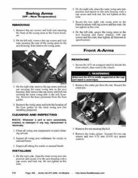 2006 Arctic Cat ATVs factory service and repair manual, Page 462