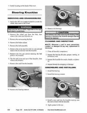 2006 Arctic Cat ATVs factory service and repair manual, Page 476