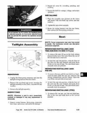 2006 Arctic Cat ATVs factory service and repair manual, Page 493