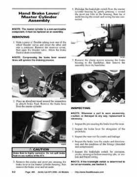 2006 Arctic Cat ATVs factory service and repair manual, Page 496