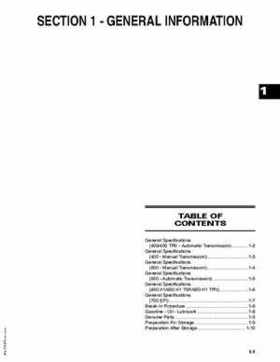 2007 Arctic Cat ATVs 400/500/650/700 Service Manual, Page 2