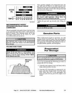 2007 Arctic Cat ATVs factory service and repair manual, Page 10