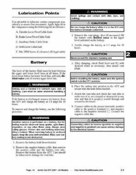 2007 Arctic Cat ATVs factory service and repair manual, Page 14