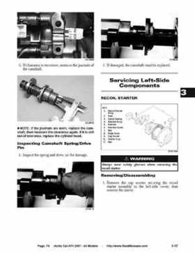 2007 Arctic Cat ATVs factory service and repair manual, Page 74
