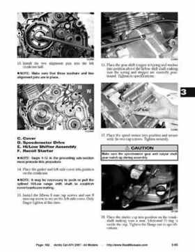 2007 Arctic Cat ATVs factory service and repair manual, Page 102