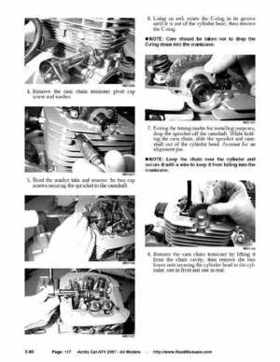 2007 Arctic Cat ATVs factory service and repair manual, Page 117