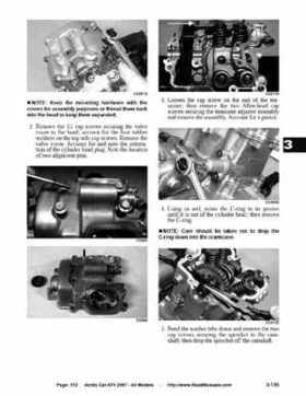 2007 Arctic Cat ATVs factory service and repair manual, Page 172