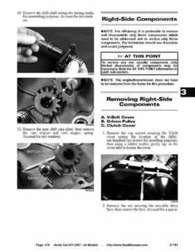 2007 Arctic Cat ATVs factory service and repair manual, Page 178